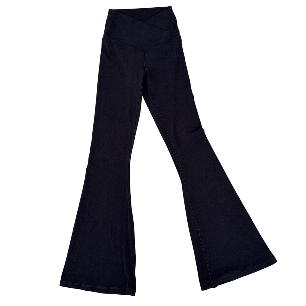 OFFLINE by Aerie Real Me Crossover High Rise Flare Leggings Black Small